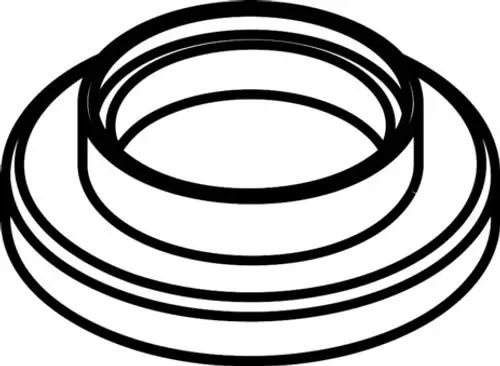 Axor Rosette in runder Form mit vertieftem Innenbereich und umlaufendem Rand, geeignet für Fliesenanwendungen. Schlichte Ausführung in Chromfarben.